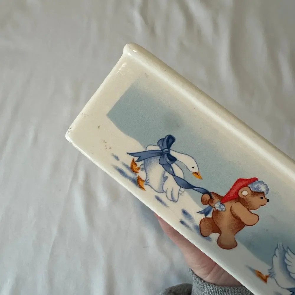 Vintage 1988 House Of Lloyd Christmas Quacker Dish Cracker Tray (NO BOX)